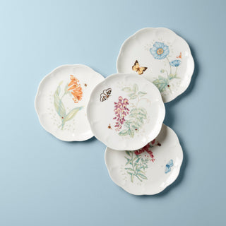 Lenox Butterfly Meadow Accent Plates, Set of 4, porcelain