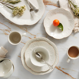 Lenox French Perle White 12-Piece Dinnerware Set, stoneware (view 4)