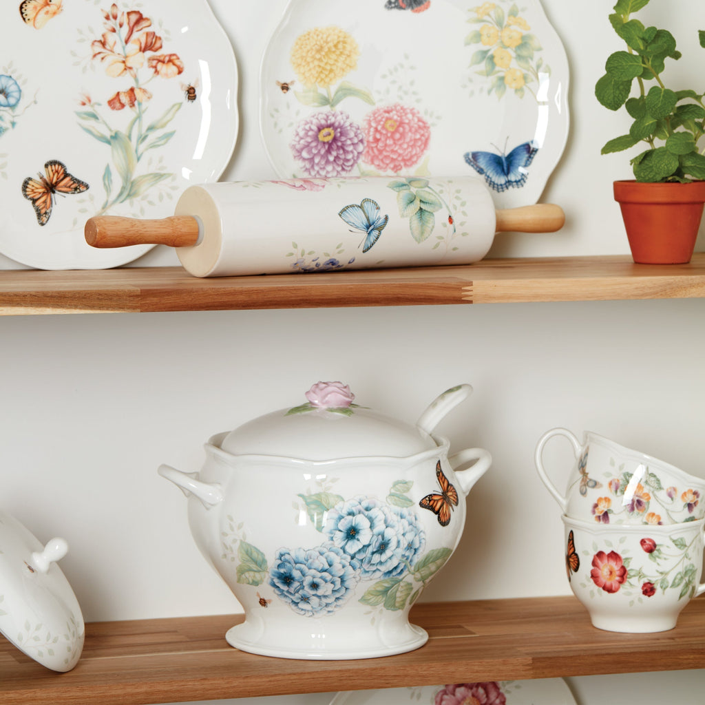 Lenox Butterfly Meadow 2-Piece Tureen & Ladle Set, porcelain (view 4)