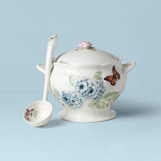 Lenox Butterfly Meadow 2-Piece Tureen & Ladle Set, porcelain (view 3)