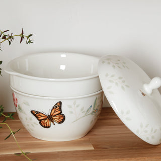 Lenox Butterfly Meadow 3-Piece Stackable Bowl Set, porcelain (view 5)