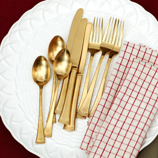 Lenox Portola Gold Satin 20-Piece Flatware Set, 18/10 stainless steel (view 10)