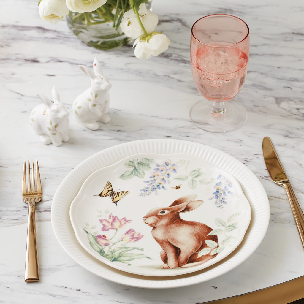 Lenox Butterfly Meadow Bunny Accent Plates, Set of 4, porcelain (view 6)
