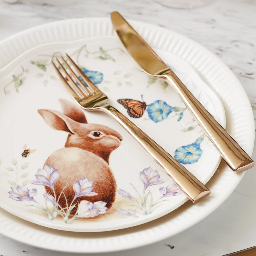 Lenox Butterfly Meadow Bunny Accent Plates, Set of 4, porcelain (view 7)