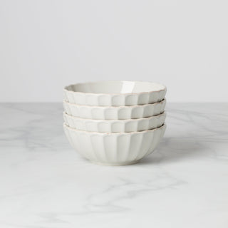 Lenox French Perle Scallop White All-Purpose Bowls, Set of 4, stoneware (view 6)