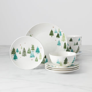 Lenox Balsam Lane 12-Piece Dinnerware Set, porcelain