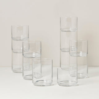 Lenox Tuscany Classics Stackable Clear 12-Piece Set, glass