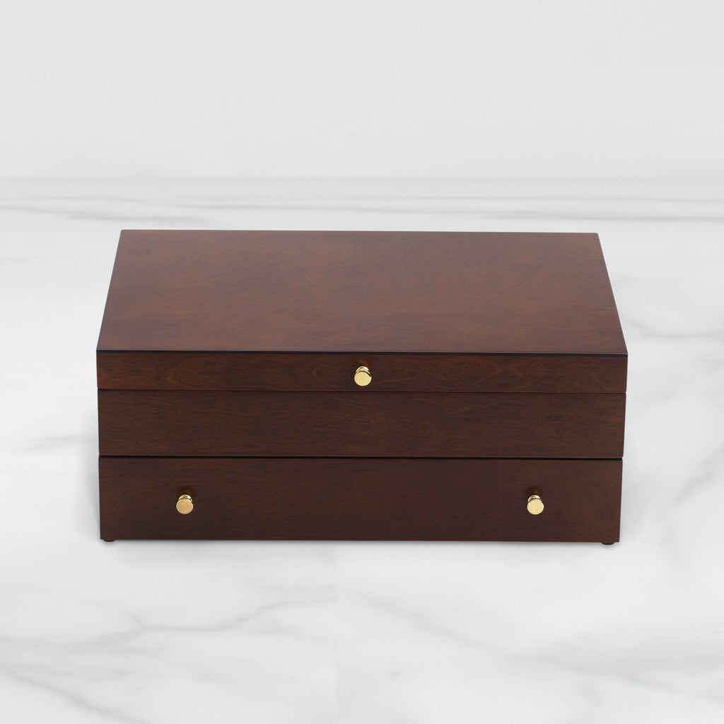 Lenox Mahogany Flatware Chest, wood veneer/mdf