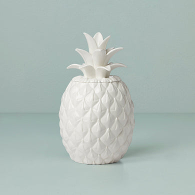 Lenox Wicker Creek Pineapple Cookie Jar, porcelain
