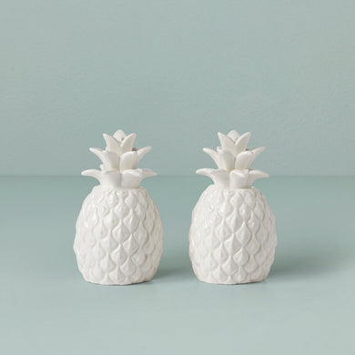 Lenox Wicker Creek Pineapple Salt & Pepper Set, porcelain