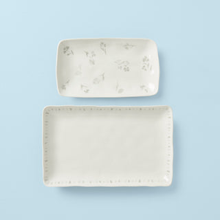Lenox Oyster Bay 2-Piece Nesting Serving Platters, porcelain (view 2)