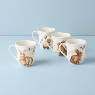 Lenox Butterfly Meadow Bunny Mugs, Set of 4, porcelain (view 2)