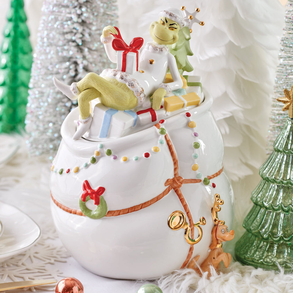 Lenox Merry Grinchmas Cookie Jar, porcelain (view 5)
