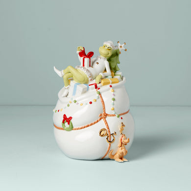 Lenox Merry Grinchmas Cookie Jar, porcelain