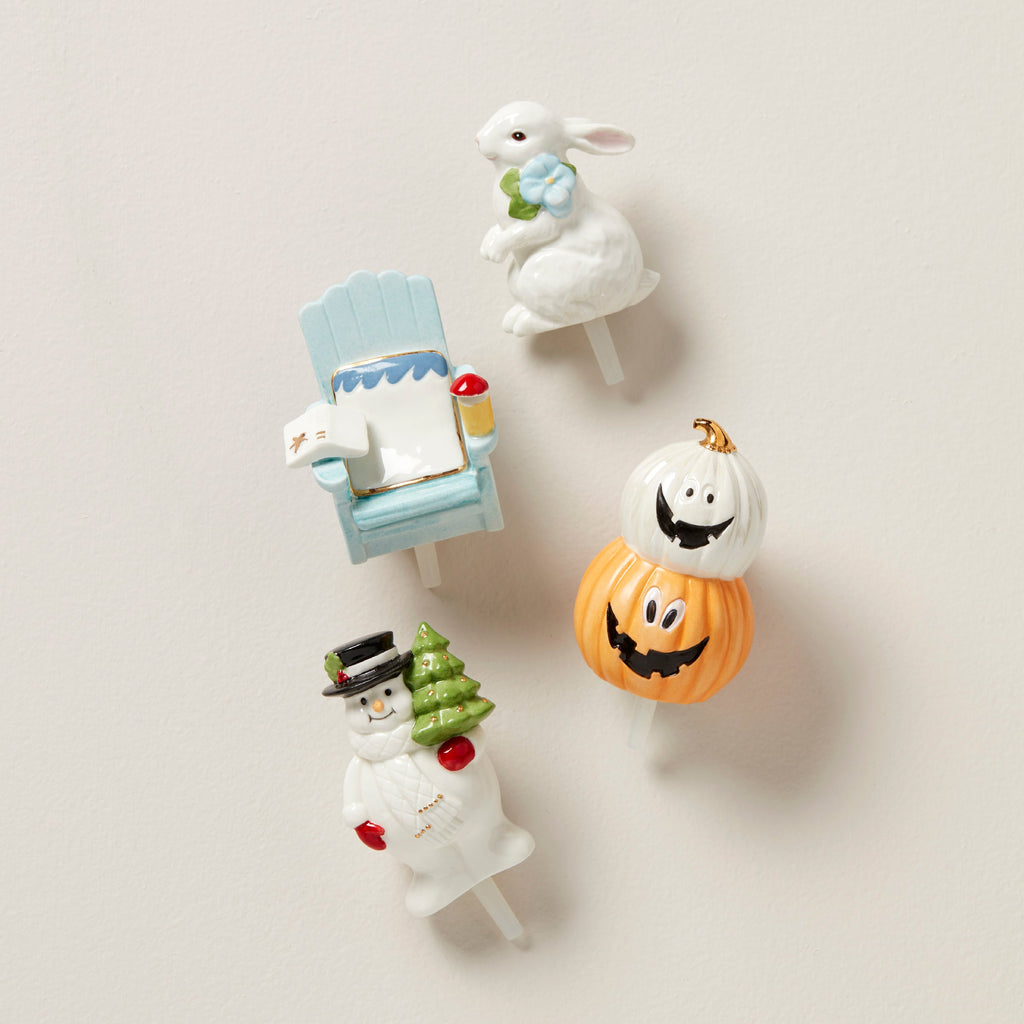 Lenox Profile Poppers 4-Piece All Seasons Poppers, porcelain
