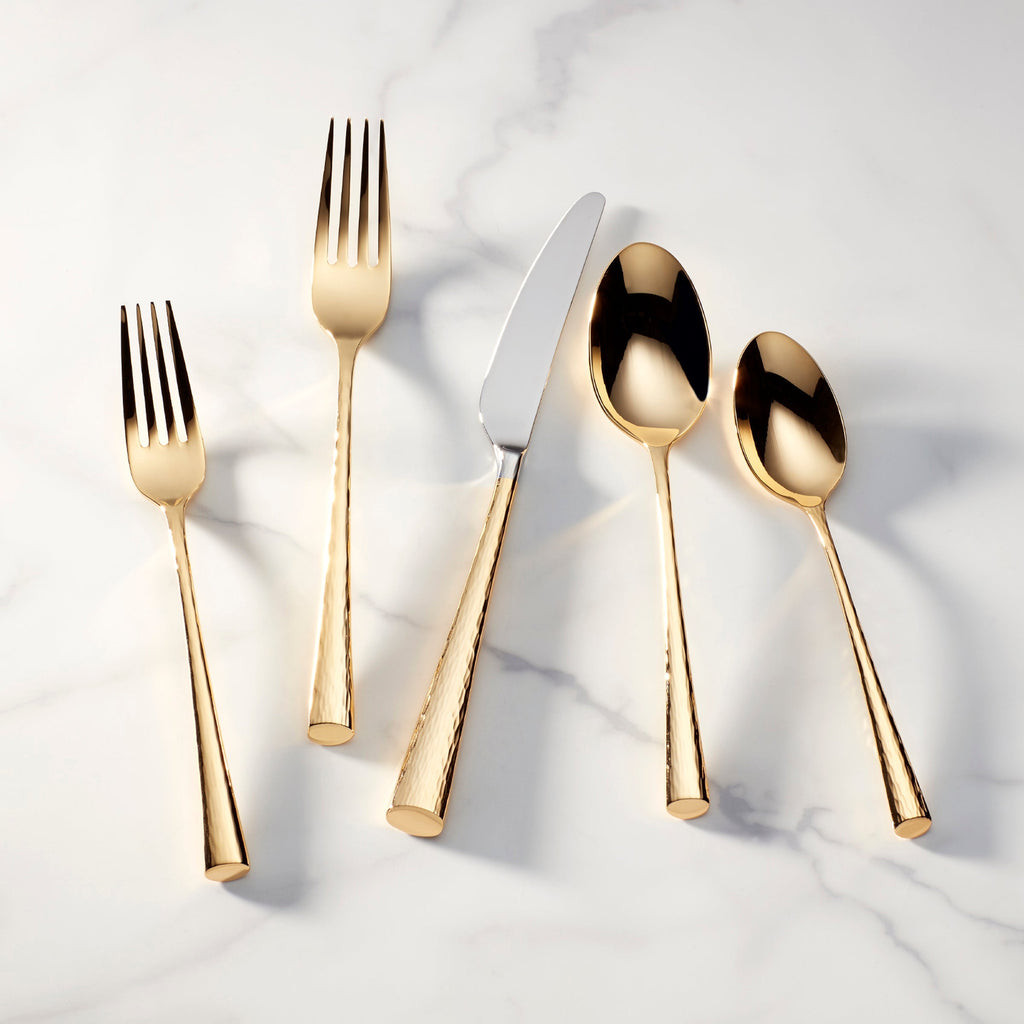 Lenox Imperial Caviar Gold 5-Piece Place Setting, 18/10 stainless steel