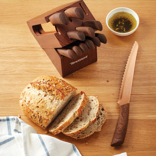 Hampton Forge Raintree Copper 13-Piece Cutlery Block Set, stainless steel/wood (view 2)