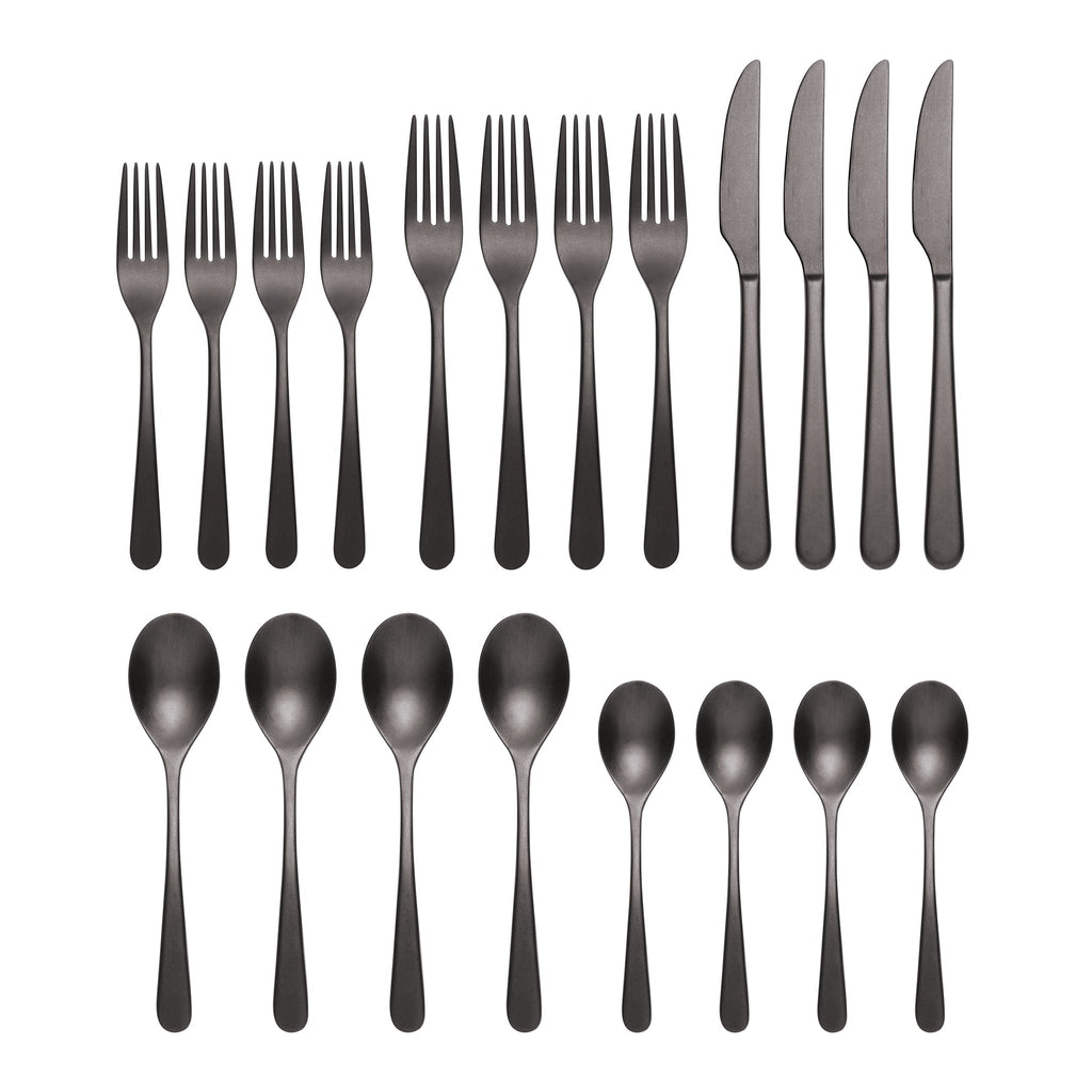 Oneida Kenbrook Black Vintage 20-Piece Flatware Set, 18/0 stainless steel (view 3)