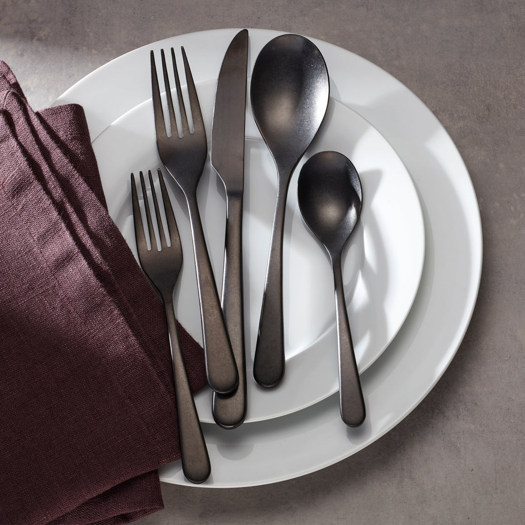 Oneida Kenbrook Black Vintage 20-Piece Flatware Set, 18/0 stainless steel (view 2)