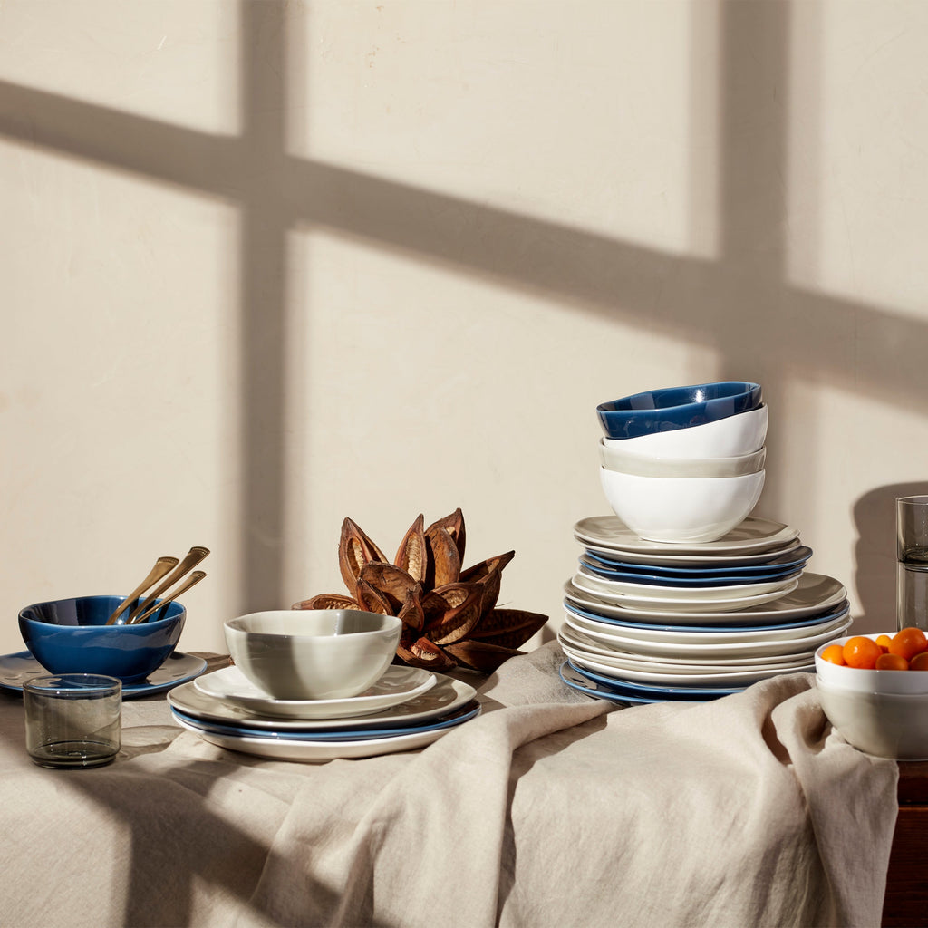Lenox Bay Colors Blue 12-Piece Dinnerware Set, porcelain (view 2)