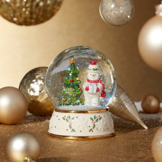 Lenox Happy Holly Days Snow Globe, porcelain (view 2)