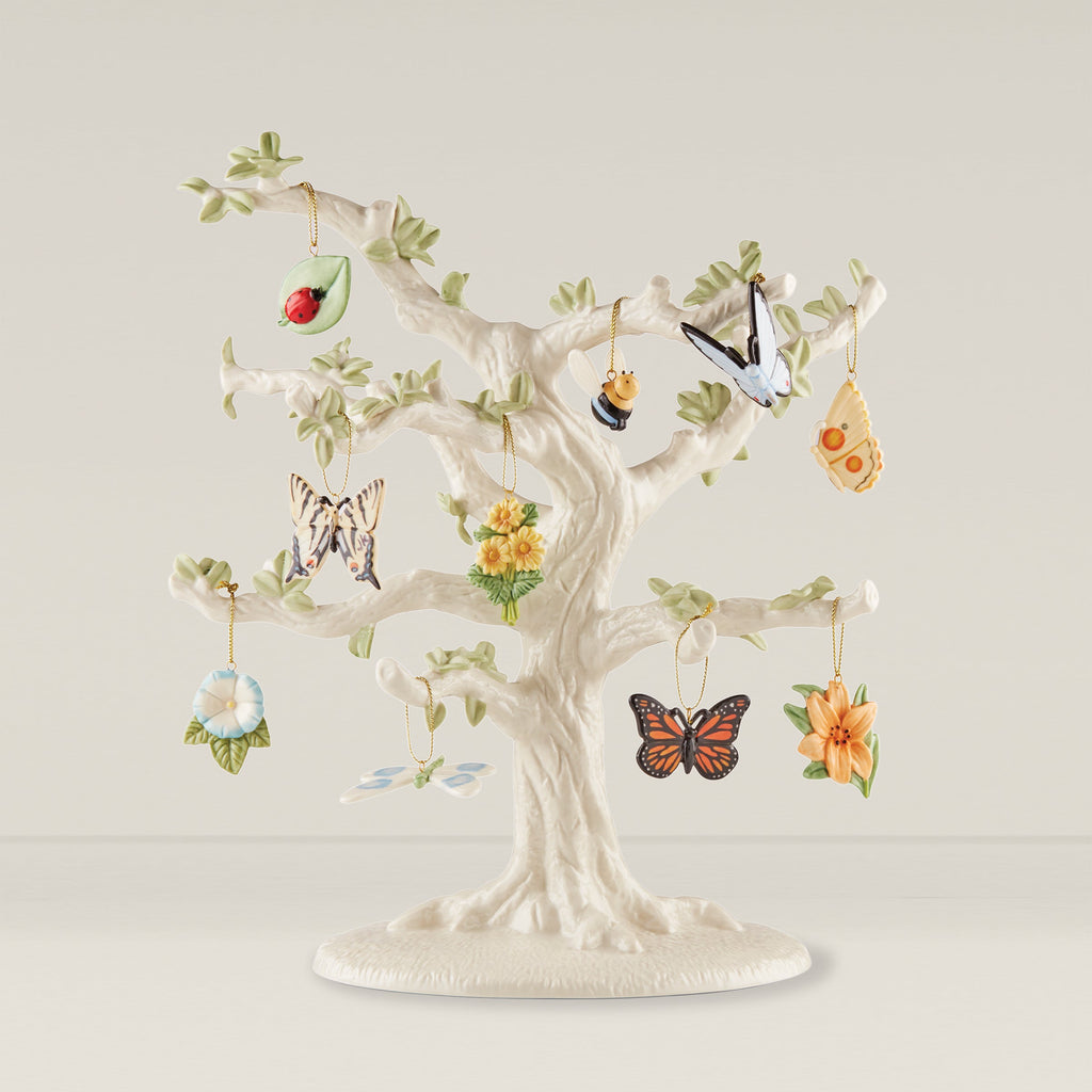 Lenox Butterfly Meadow 10-Piece Mini Ornament Set, porcelain (view 2)