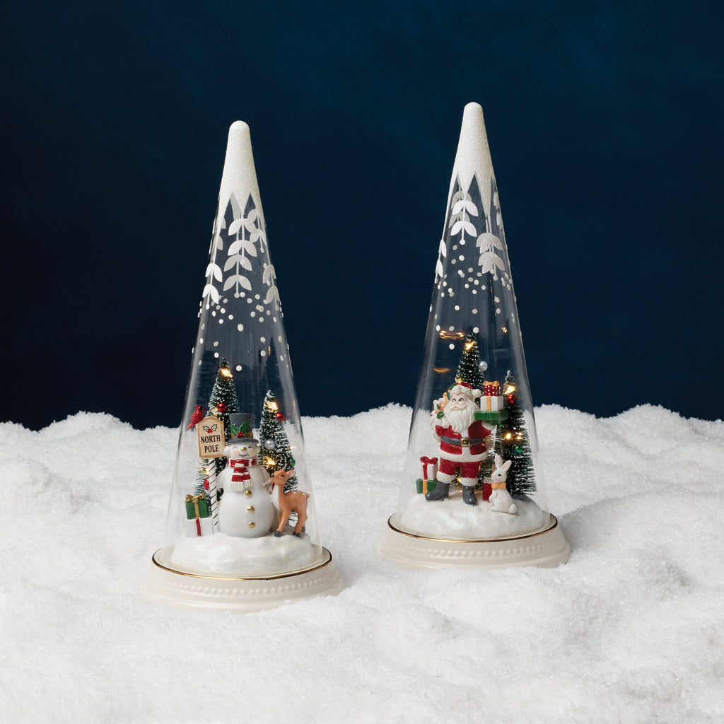 Lenox Merry & Magical North Pole Snowman Scene, porcelain/glass (view 3)