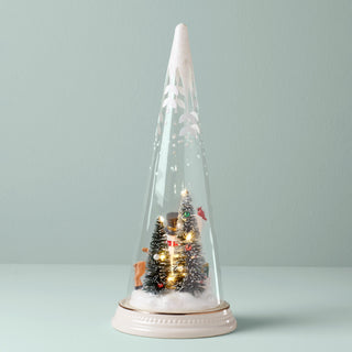 Lenox Merry & Magical North Pole Snowman Scene, porcelain/glass (view 2)