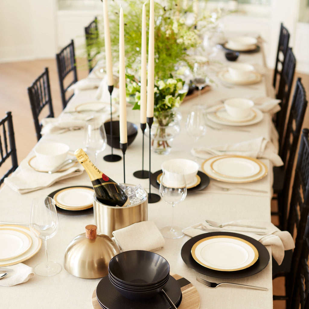 Lenox LX Collective Black 12-Piece Dinnerware Set, porcelain (view 4)