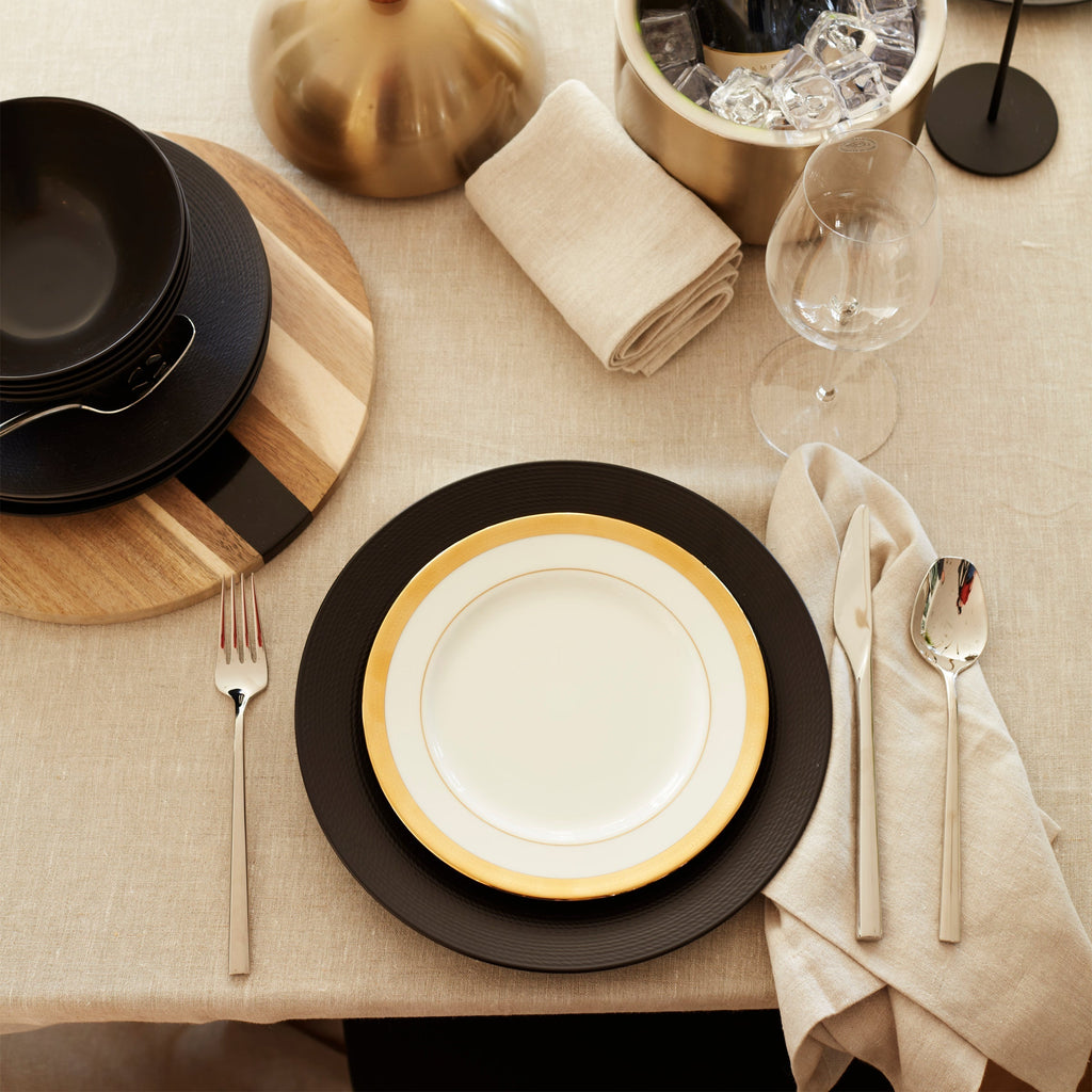 Lenox LX Collective Black 12-Piece Dinnerware Set, porcelain (view 2)