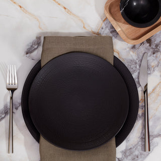 Lenox LX Collective Black 12-Piece Dinnerware Set, porcelain (view 3)