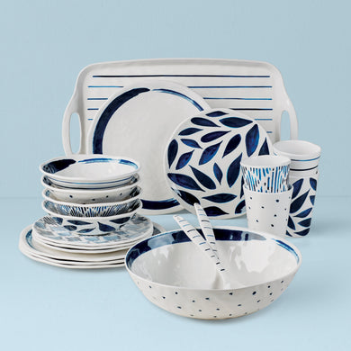 Lenox Blue Bay Melamine 20-Piece Dinnerware Set, melamine