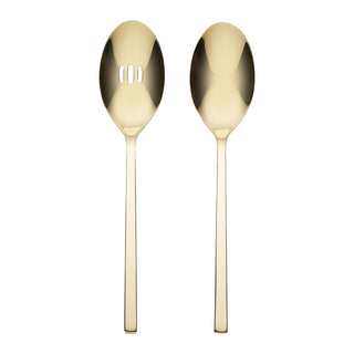 Oneida Allay Champagne 2-Piece Serving Spoons, 18/0 stainless steel
