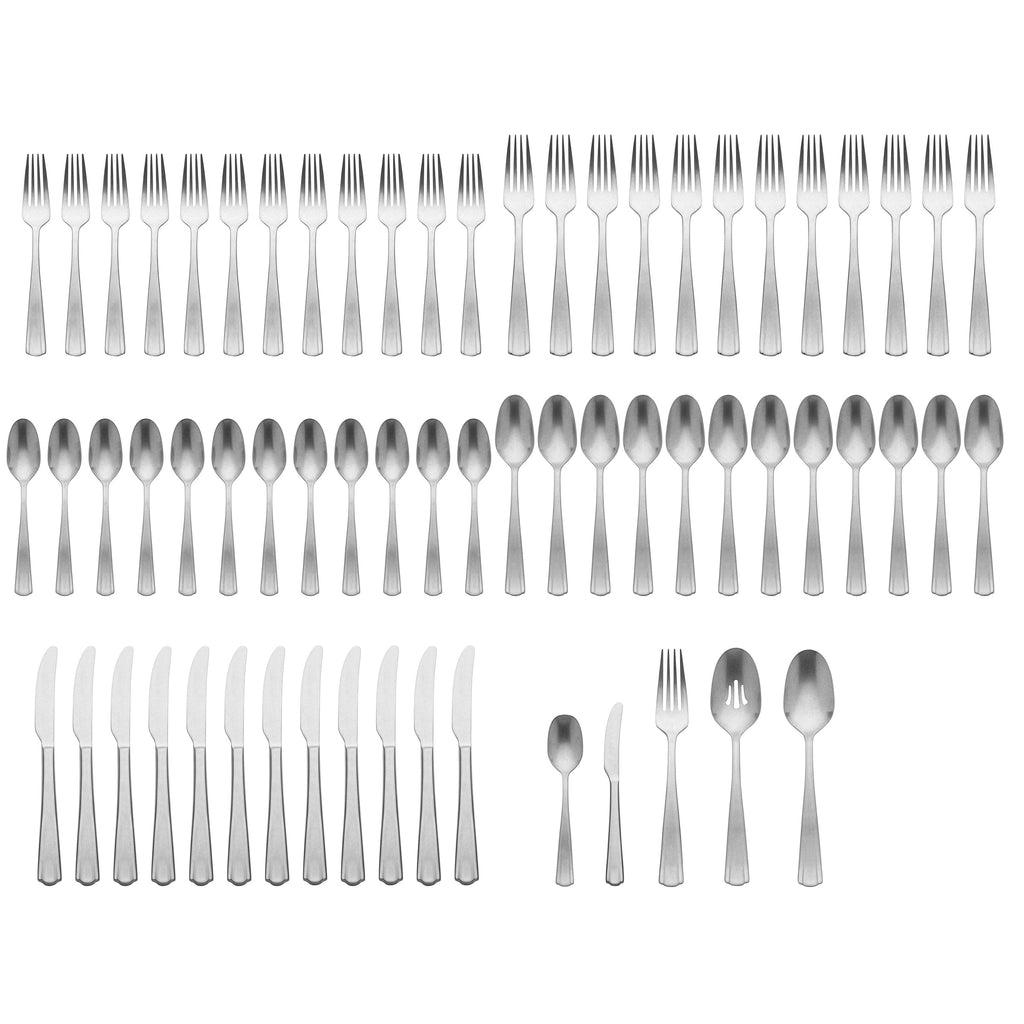 Lenox French Perle Scallop Vintage 65-Piece Flatware Set, 18/10 stainless steel (view 2)