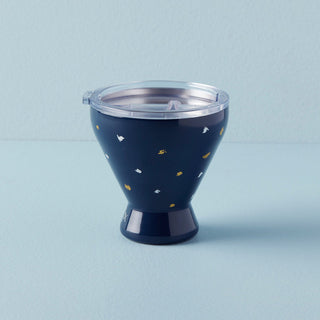 Lenox Blue Bay Dot Stainless Steel Cocktail Tumbler, stainless steel