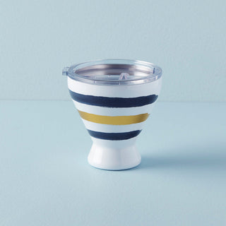 Lenox Blue Bay Stripe Stainless Steel Cocktail Tumbler, stainless steel