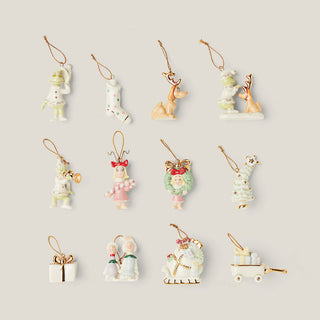 Lenox How The Grinch Stole Christmas 12-Piece Mini Ornament Set, porcelain