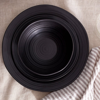 Oneida Ridge Black 12-Piece Dinnerware Set, stoneware (view 5)