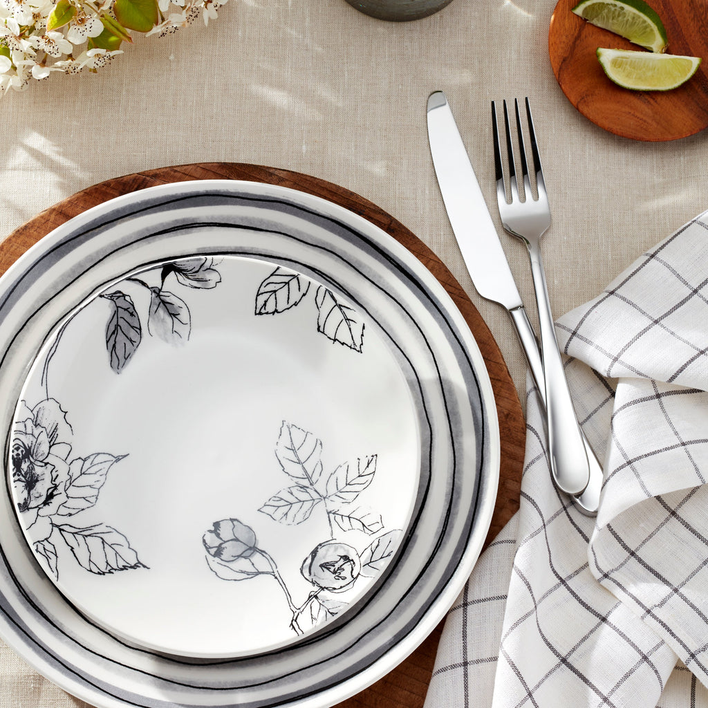 Oneida Sketchbook 12-Piece Dinnerware Set, porcelain (view 10)