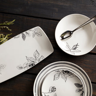 Oneida Sketchbook 12-Piece Dinnerware Set, porcelain (view 5)