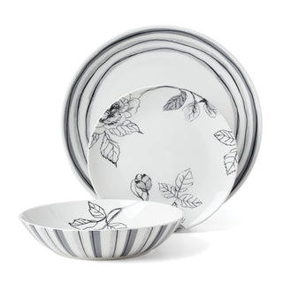 Oneida Sketchbook 12-Piece Dinnerware Set, porcelain (view 8)