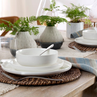 Oneida 24 Seven White 12-Piece Dinnerware Set, porcelain (view 4)