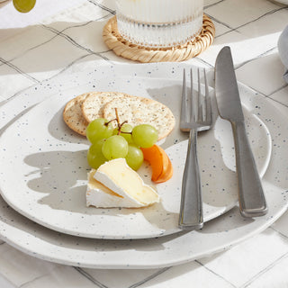 Oneida Terrazzo Melamine Cream 12-Piece Dinnerware Set, melamine (view 2)