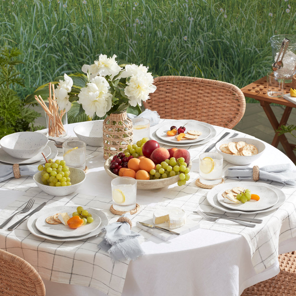 Oneida Terrazzo Melamine Cream 12-Piece Dinnerware Set, melamine (view 5)
