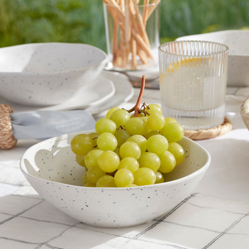 Oneida Terrazzo Melamine Cream 12-Piece Dinnerware Set, melamine (view 7)
