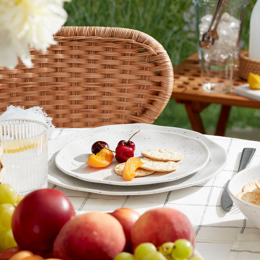 Oneida Terrazzo Melamine Cream 12-Piece Dinnerware Set, melamine (view 6)