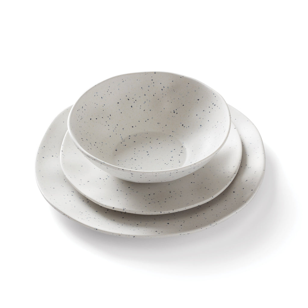 Oneida Terrazzo Melamine Cream 12-Piece Dinnerware Set, melamine (view 14)