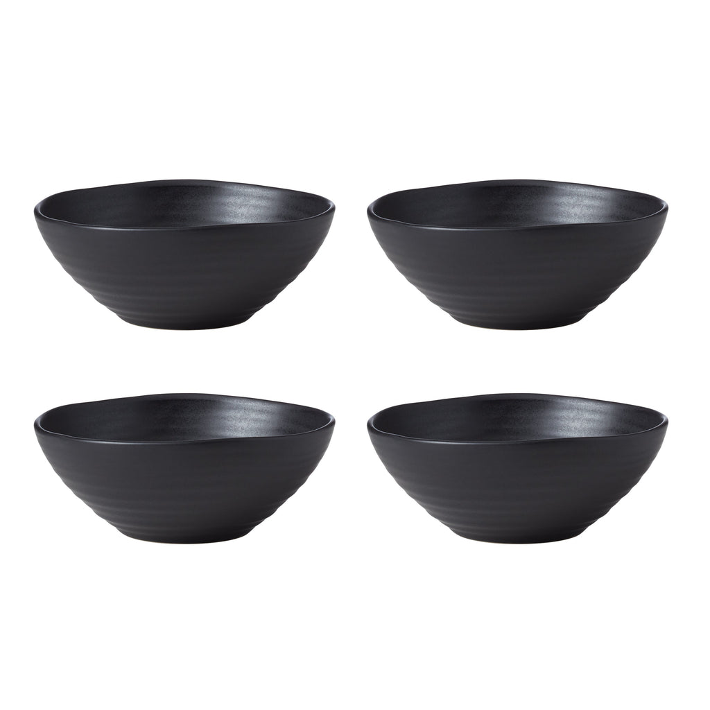 Oneida Ridge Black 12-Piece Dinnerware Set, stoneware (view 10)