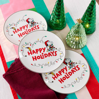 Lenox Snoopy Christmas Accent Plates, Set of 4, porcelain (view 3)