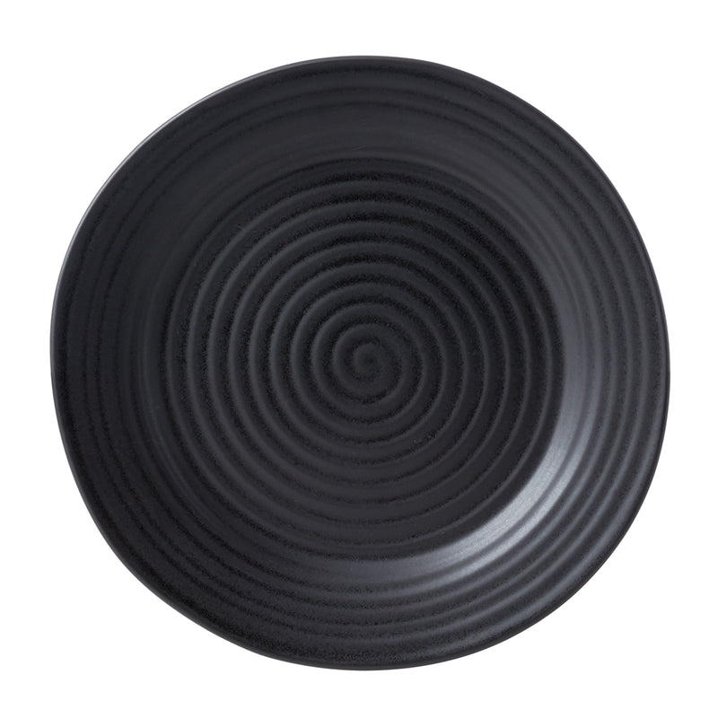 Oneida Ridge Black Salad Plate, stoneware (view 2)